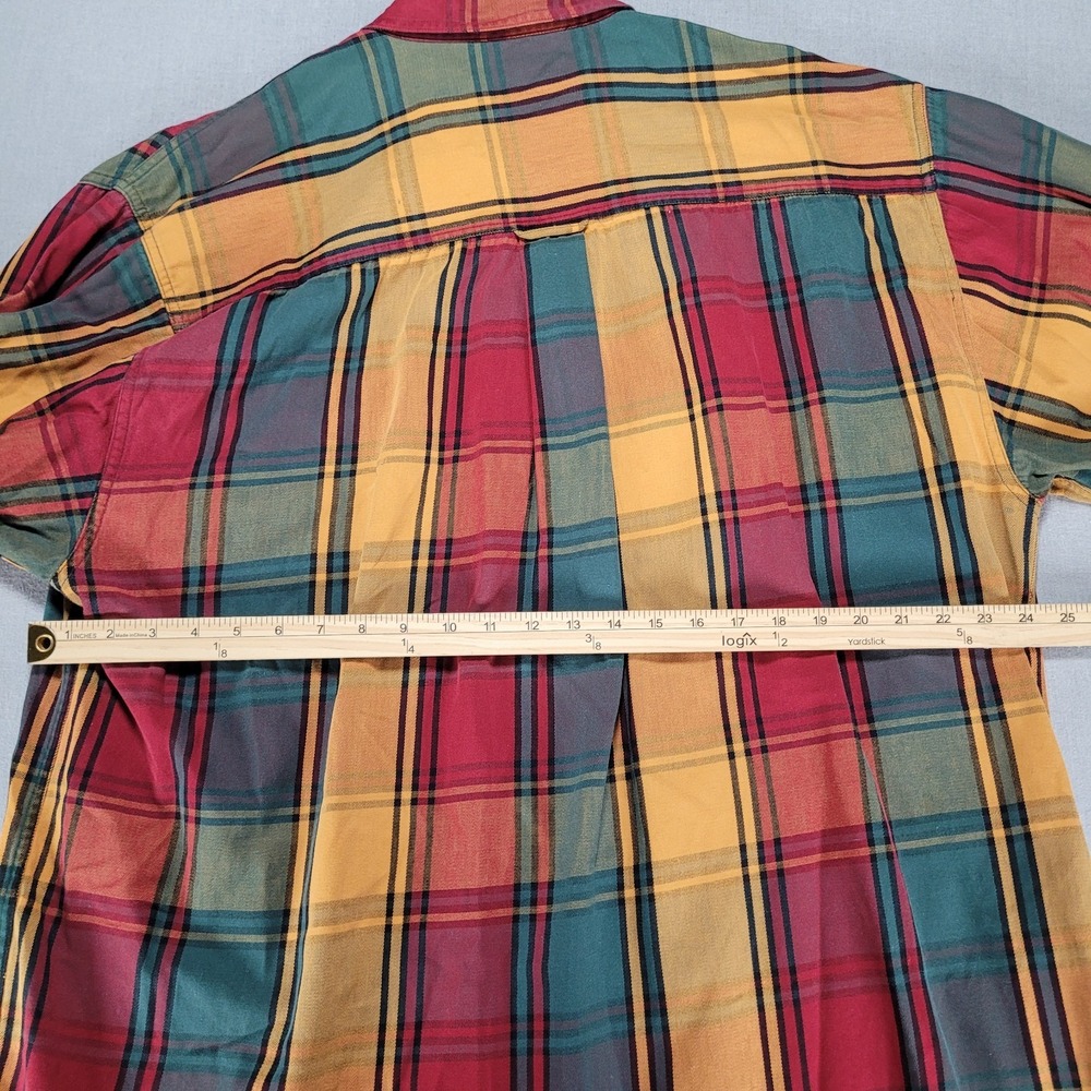 Vintage Eddie Bauer ElkHorn Twill Men's XXL Button Down Plaid Shirt 90'S - Picture 6 of 8